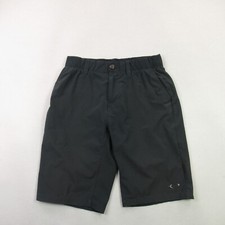 Oakley Shorts Boys 28 Black Lightweight Button Pockets Casual Outdoors