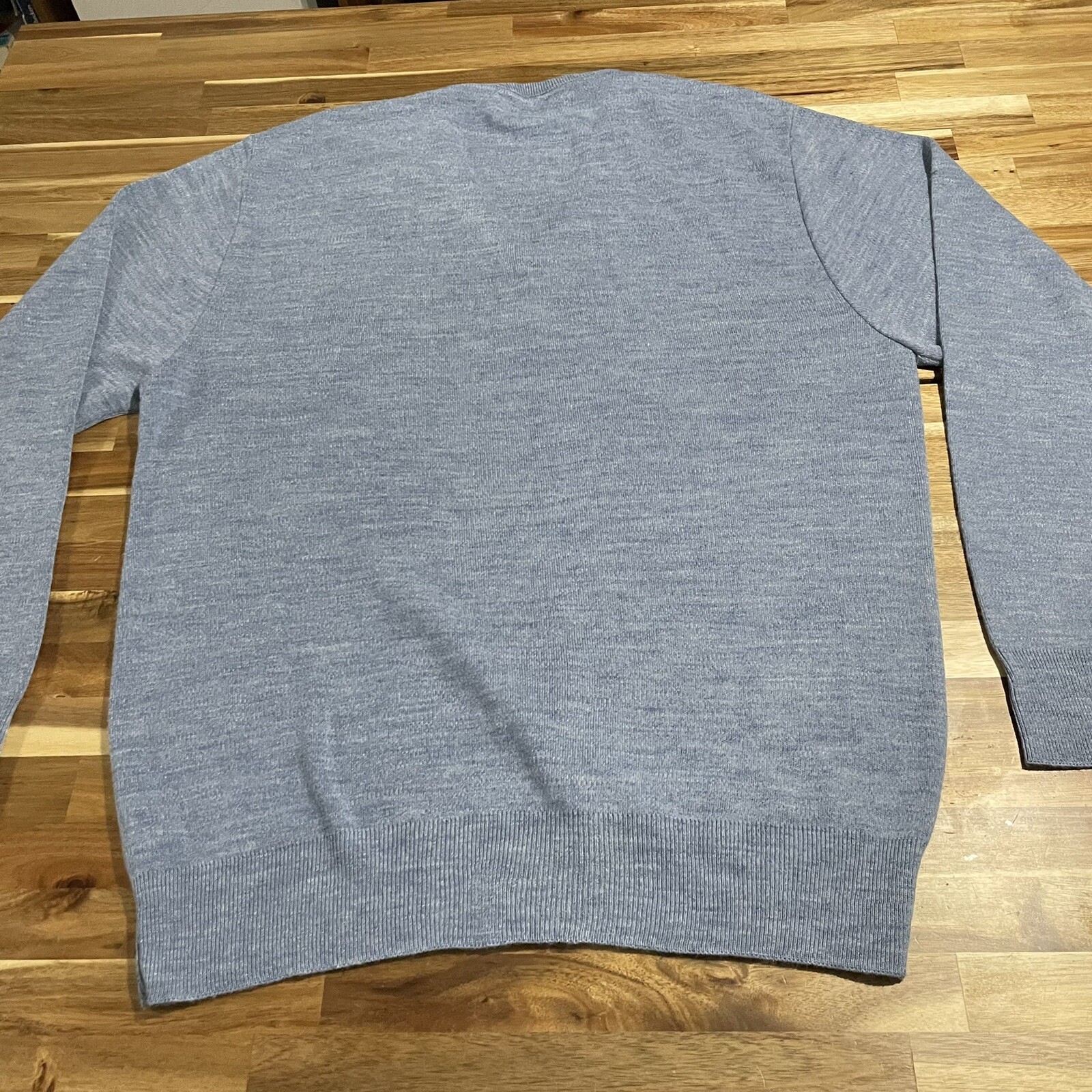 Vintage LE TIGRE Sweater V-NECK Mens 2XL JUMPER Blue Pullover Made in USA 80’s image 10