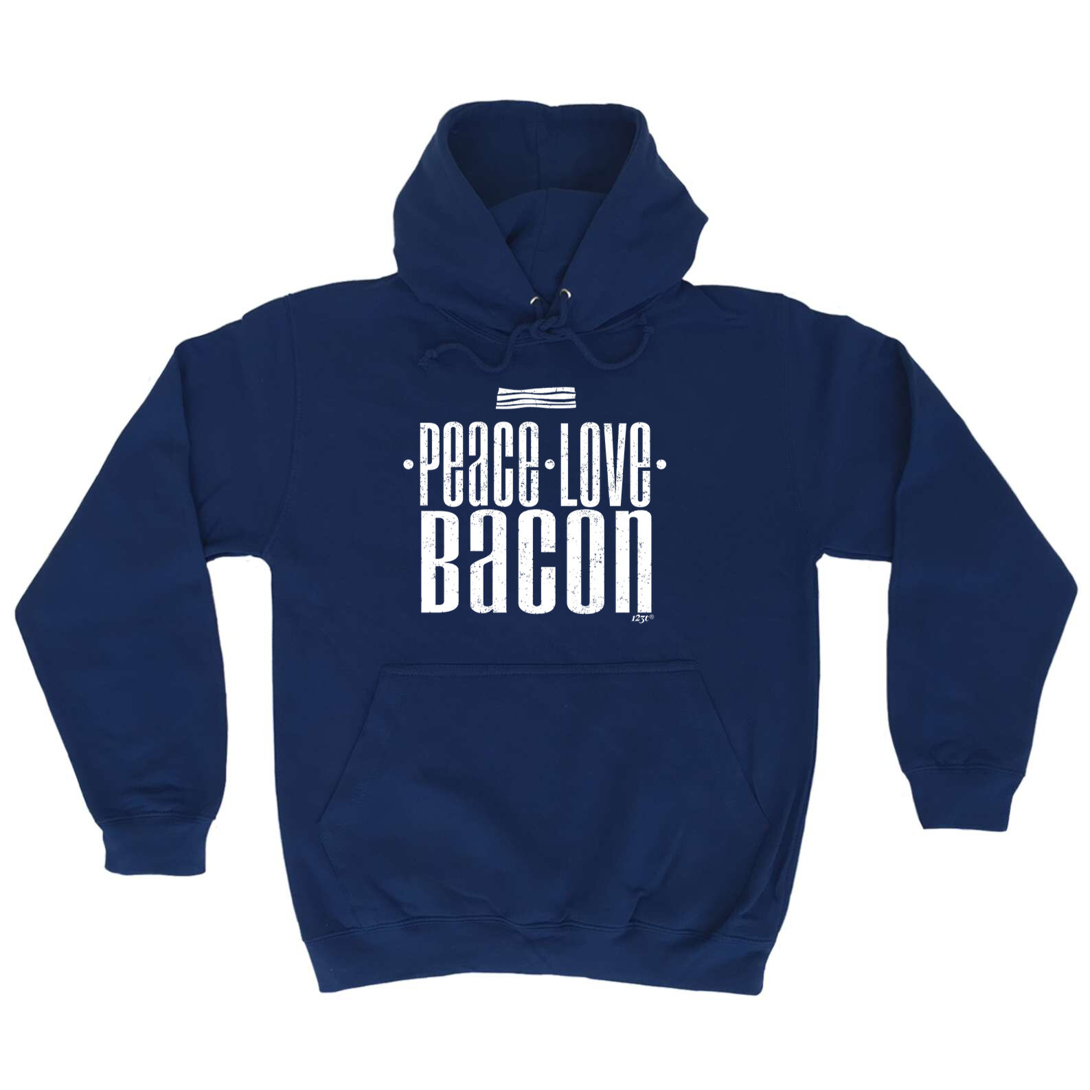 Peace Love Bacon Funny Unisex Hoodie Gift for Him Her