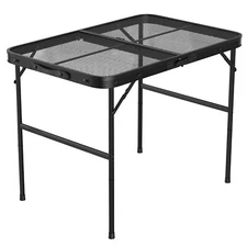 Foldable Camping Table Collapsible Picnic Aluminum Grill Stand Adjustable Table