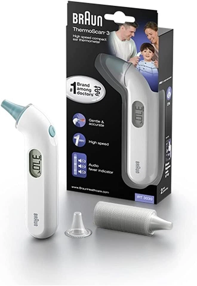 Braun ThermoScan 3 Ear Thermometer Professional Accuracy Audio Fever Indicator
Opens in a new window