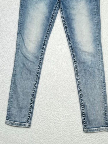 Jeans Miss Me donna 29 vestibilità 30x29,5 blu denim Hailey skinny sbiadito invecchiato - Foto 4 di 14