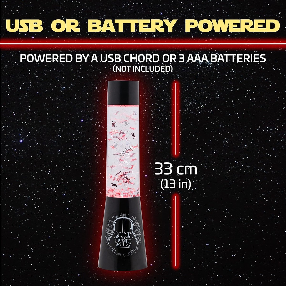Lampe à Lave Star Wars Rocket – Veilleuse Flux Plastique – Gaming Glitter Motion – EAN 5055964794163