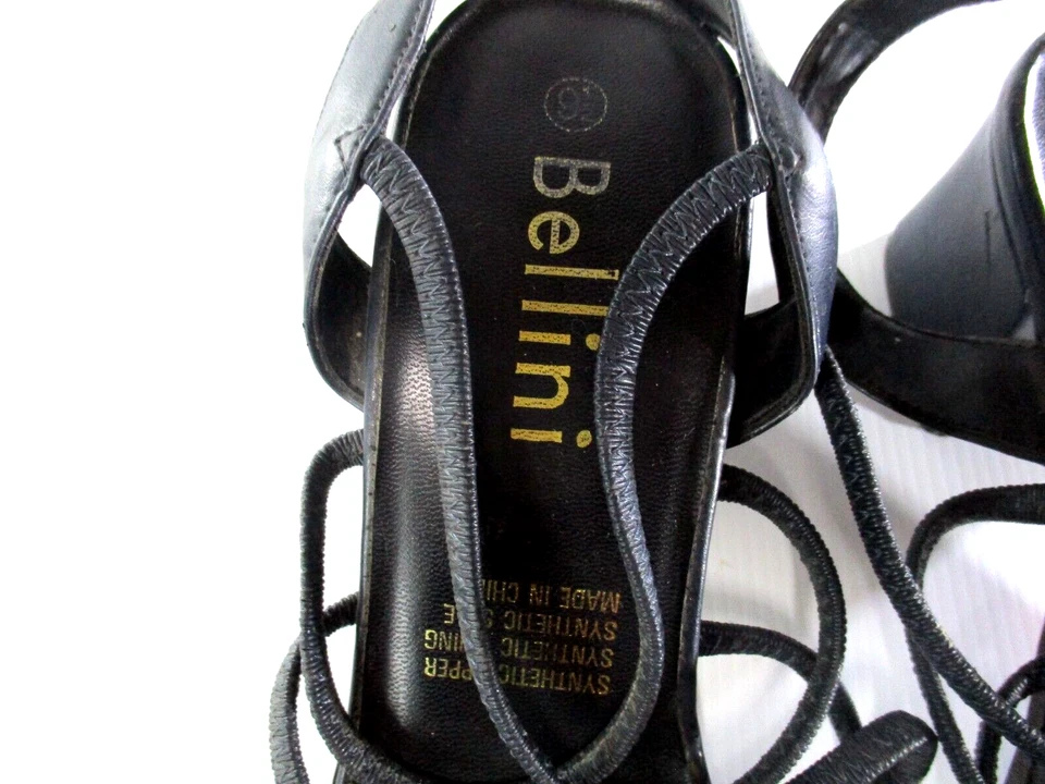 Sandalia Bellini de tacón de cuña sin cordones talla 9,5 AUS 9,5 EE. UU. 7,5 Reino Unido negra sintética Foto 4 de 4