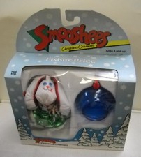 346 NRFB Vintage Fisher Price Smooshees Mistletoe the Pup Ornament