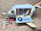 WORKS Barbie Mattel 1999 Jet Airplane Playset Vintage Blue Doll Vehicle 22007