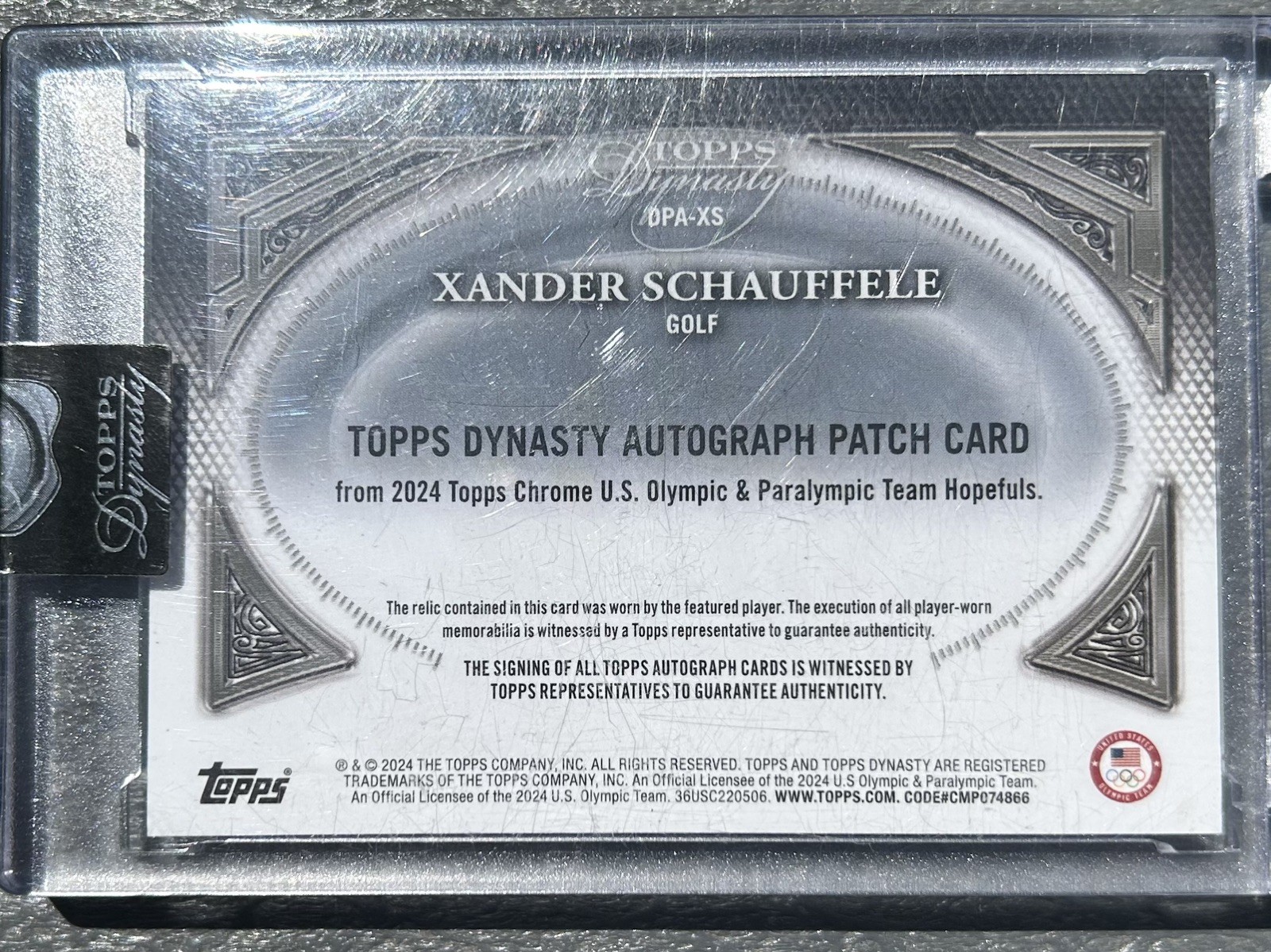 2024 TOPPS CHROME XANDER SCHAUFFELE DYNASTY AUTO PATCH #02/10 #DPA-XS1 view 2