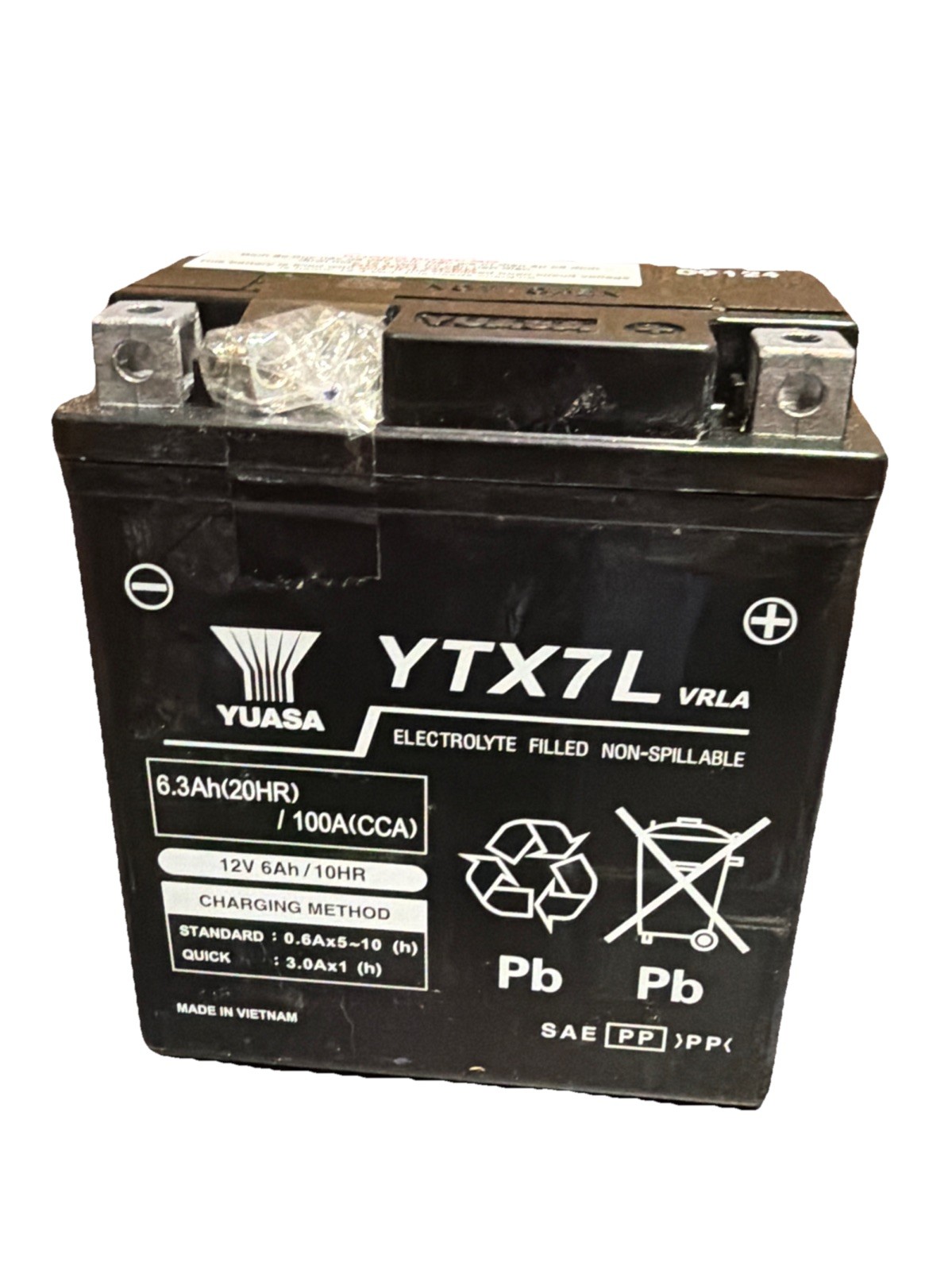 Yuasa YTX7L 12V 100 CCA Maintenance Free AGM VRLA Motorbike Battery
