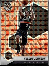 2020-21 Panini Mosaic #136 Keldon Johnson Mosaic Reactive Orange