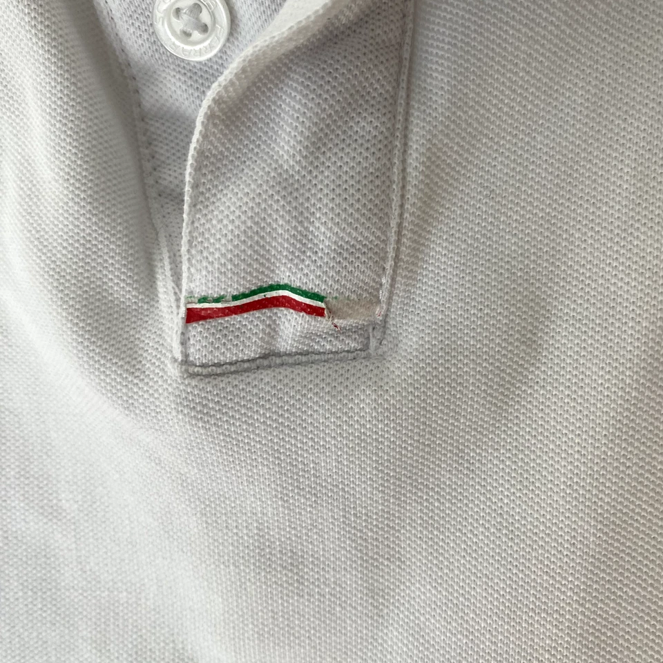 Camisa polo feminina Ferrari Scuderia grande branca bordada logotipo equipe de corrida F1 - Imagem 4 de 4