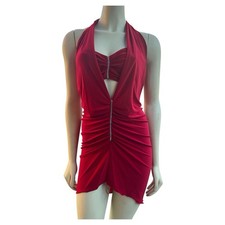 Sabora Red Body Con Sexy Mini Dress Size Large