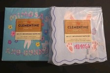 Clemetine Paper Inc. Beverage Napkins Bunny Easter New-Sealed Lot Of 2 (E-11)