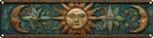 Vintage Tin Sun and Moon Sign Retro Metal 4 X 16 In,