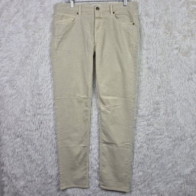Closed Unity Slim Straight Corduroy Pants Beige Mens 34x32 Classic Neutral