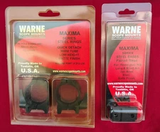 WARNE QD RINGS AND BASES - USED!