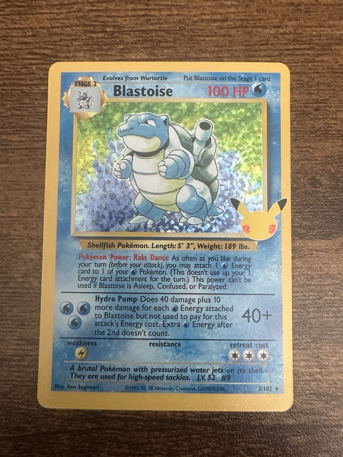Blastoise 2/102 Celebrations: Classic Collection Holo