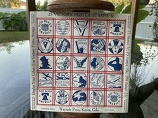 25 WORLD WAR II VICTORY POSTER STAMPS/STICKERS WWII