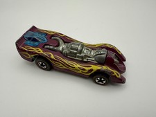 Hot Wheels Redline Flying Colors Jet Threat Plum Purple Yellow Flames