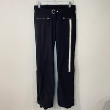 Obermeyer Women's Snow Pants Soft Shell Black Retro Size 8 Slim Cut Ski Mountain