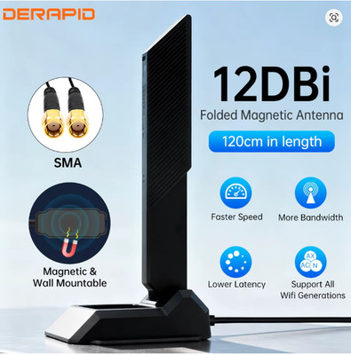 WiFi 6 6E Antenne Tri-Band 6 GHz 5 GHz 2,4 GHz RP-SMA Stecker für PC Desktop Computer