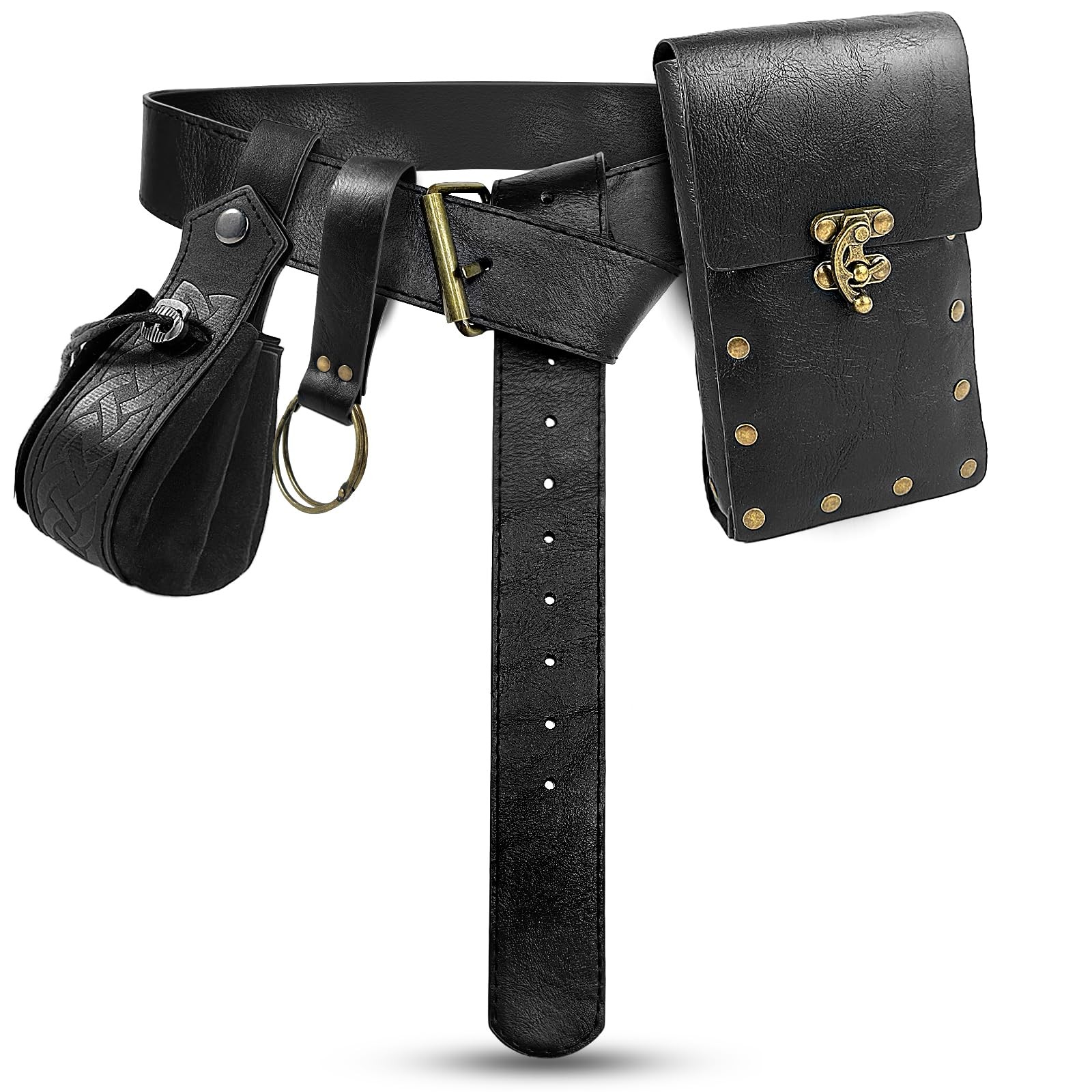 Renaissance Belt Pouch Waist Bag Steampunk Pouch Medieval Leather Belt Skirt ...