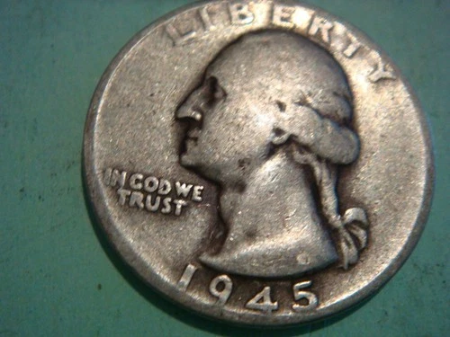 1945 P Washington Quarter in album filling cond actual coin in pic