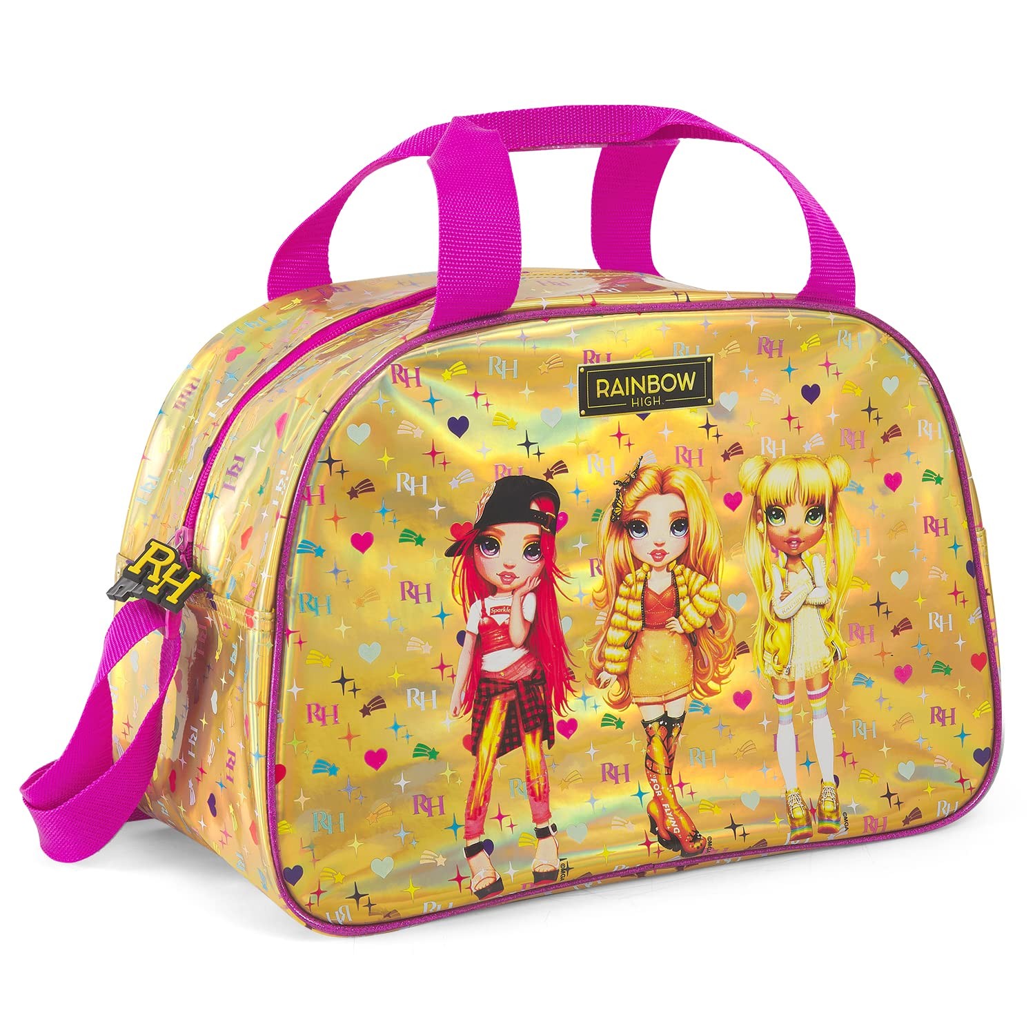 Sac de Voyage Enfant Rainbow High Pailleté pour Weekend et Gym Violet