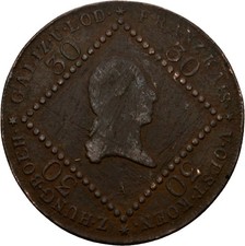 Austria Vienna 30 Kreuzer 1807 14.2g Original Coin #BFC802