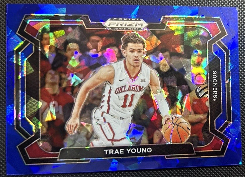 Panini Prizm Draft Picks 2024-25 Trae Young Blue Prizm Var #49 56/99 Sooners
