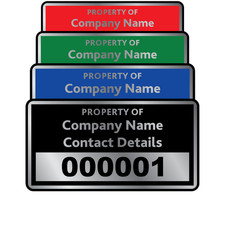 Small Silver Asset ID Labels - Durable High Stick Tags - Choice of Colours