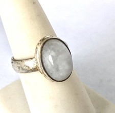 Vintage Moonstone 925 Silver Ring S 7