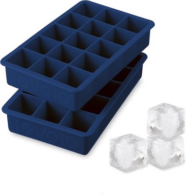Silicone Ice Cube Tray Deep Indigo Pack of 2 BPA Free Ice Tray Mold for Coffee