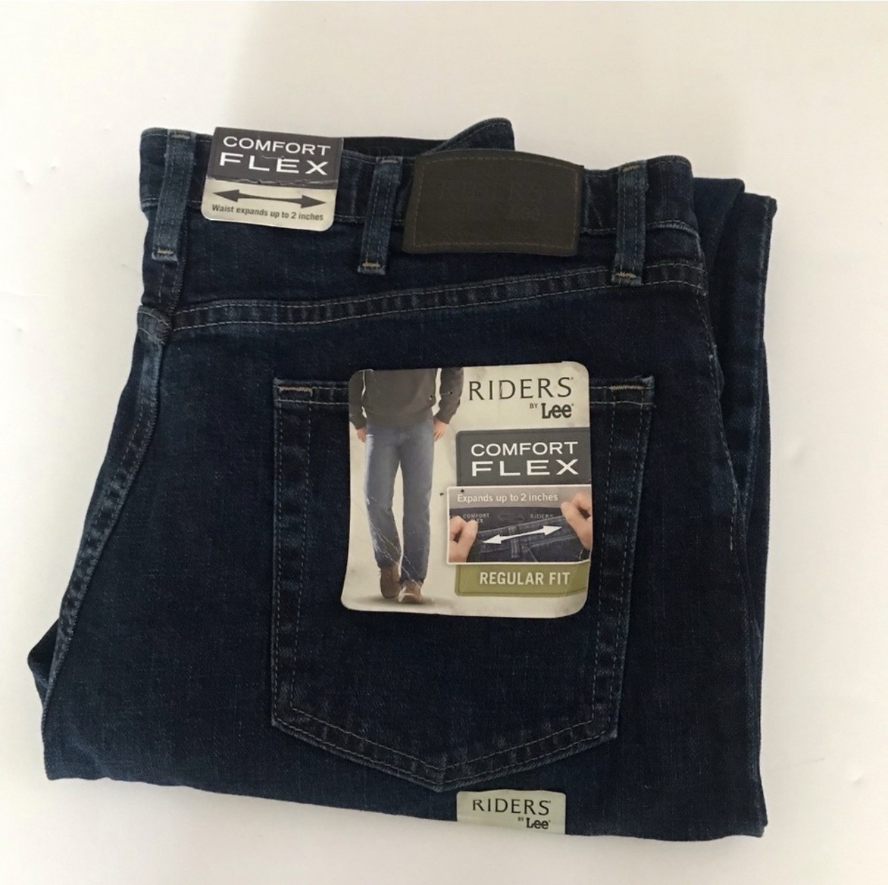 Lee Riders Comfort Flex Regular Fit Straight Denim Jeans Fle