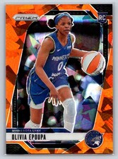 2024 Panini Prizm WNBA #95 Olivia Epoupa Ice Orange Prizms RC Basketball