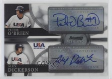 2010 Bowman Sterling Refractor 2/99 Peter O'Brien Alex Dickerson Auto 0s3