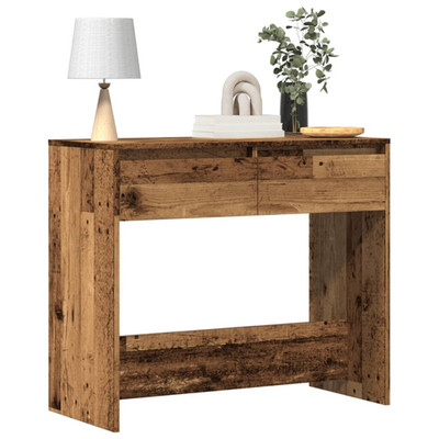 Konsolentisch Altholz 89x41x76,5cm Ingenieurholz Aufbewahrung Schubladen FlurEingang