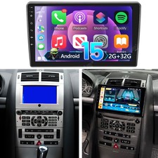 Autoradio 2G+32GB Android 15.0 Carplay per Peugeot 407 2004-2008 GPS WIFI NAVI
