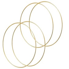 4 Pack 6 inches Metal Floral Hoop, Gold Wreath Rings 4 x 6inch, Hoop