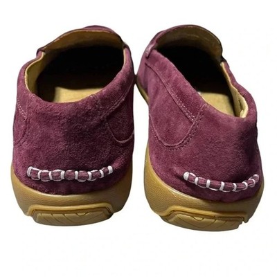 Hush Puppies Finley Loafers Mens 11 Burgundy Suede Slip On  display picture 3