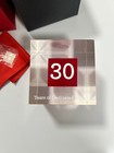 NEW in Box WELLS FARGO 30 Years Anniversary Employee Service Acrylic Cube & Pin — photo 3