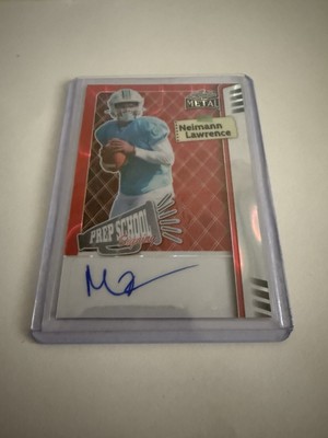 2025 Leaf Metal Prep School Signing Auto Red Lava 1/10 #PS-NL1 Neimann Lawrence