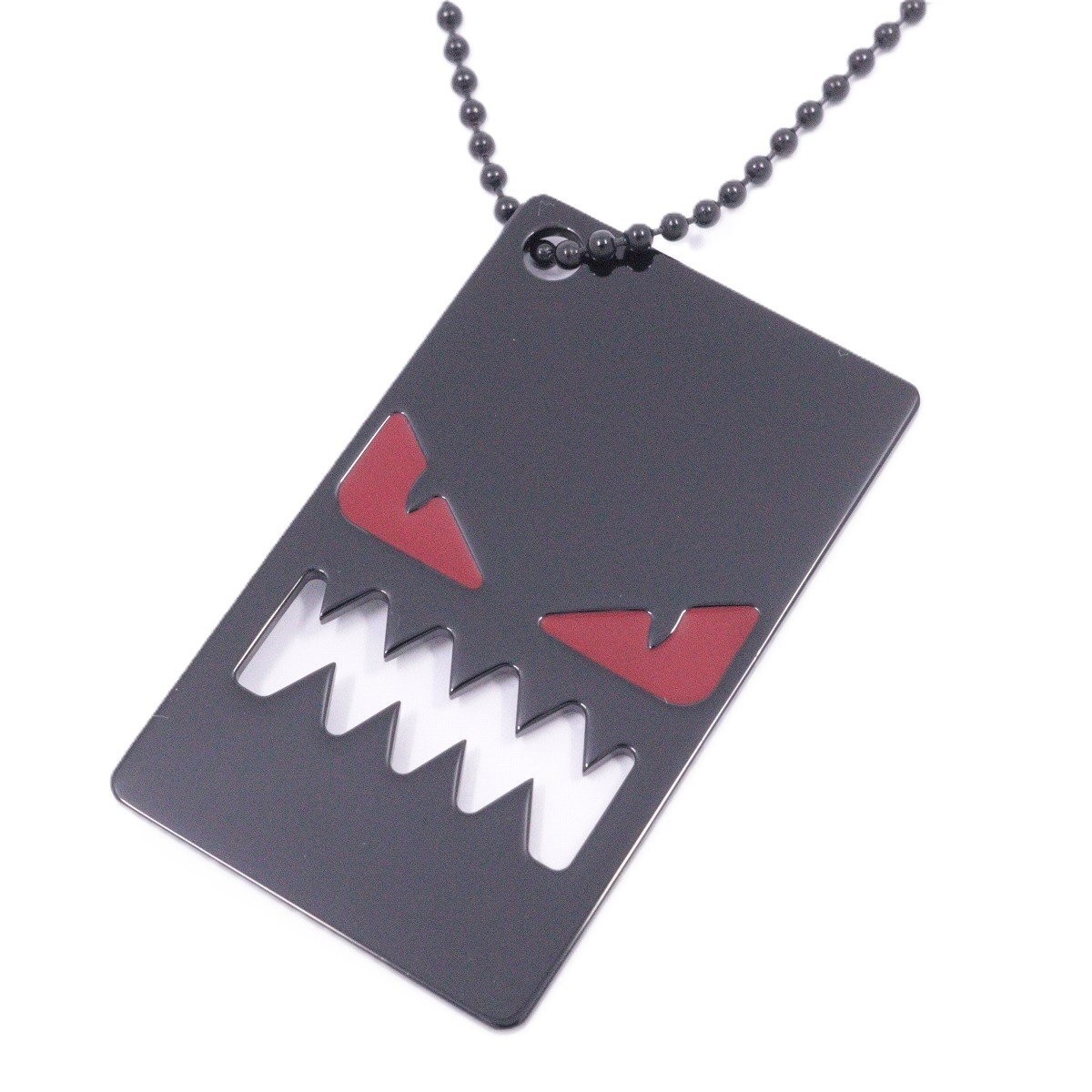 RARE FENDI Bag Bugs Monster Necklace in Black Steel Ioki Shop