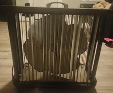 1940s Kenmore Four-Speed Control 110V Floor Fan - Wood Case - Model 337 WORKS