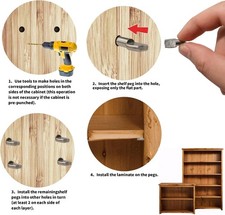 7mm Shelf Pins Cabinet Shelf Pegs 7mm Metal Shelf Pegs for Shelves Shelf Hold...