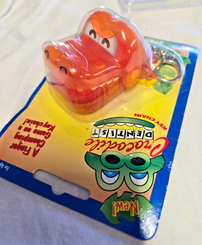 Koosh Crocodile Dentist Keychain Orange 1998 Factory Sealed