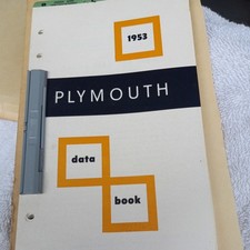 Original 1953 Plymouth Plymouth Data Book Dealer Sales