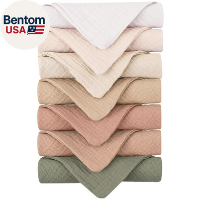 Baby Muslin Washcloths 7-Pack, 100% Cotton Baby Bath Washcloths, Soft & Absorben