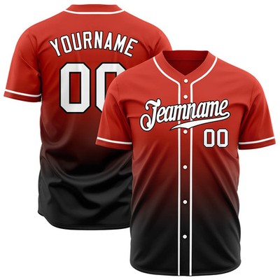 Custom Gradient Gold Green Jersey - Personalized Forest Style Baseball Shirt