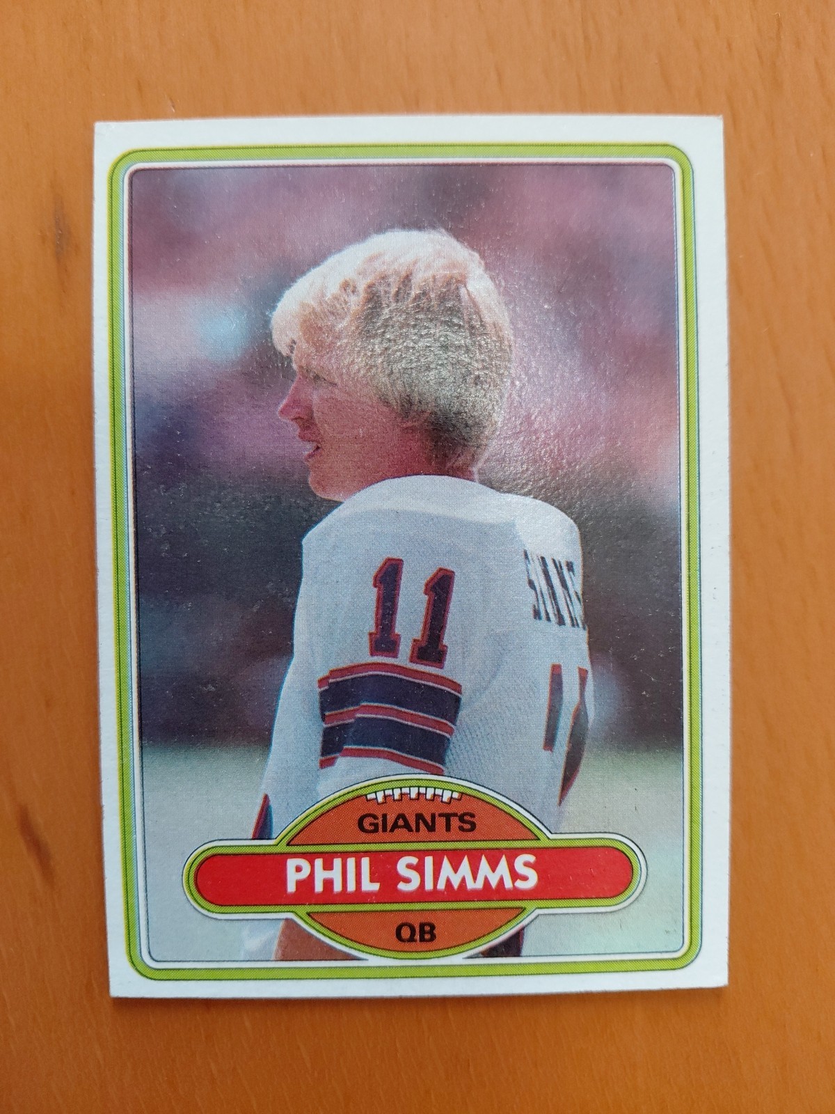 1980 Topps Phil Simms RC Rookie Football Card #225 New York Giants