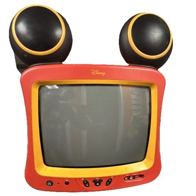 Disney DT1350-C Red Yellow Black CRT TV with Mickey Mouse Ears